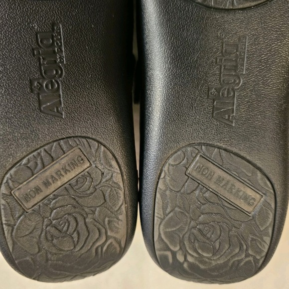 ALEGRIA BLACK FLORAL Clog Nurse Shoes Women's Size 37 - Picture 10 of 10